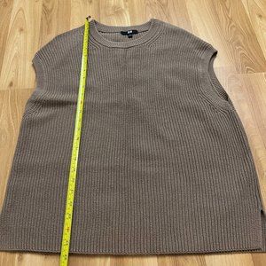 Uniqlo Sweater Vest Tank Brown/Tan Women Size XL
